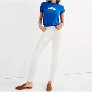 Madewell High Riser Skinny Skinny White Jeans Size 31